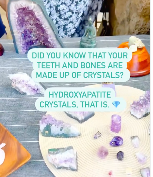 Did you know that your teeth and bones are mostly Crystals? 💎