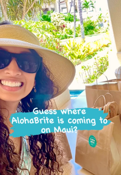 Guess where we’re sending Dr. Gupta to deliver our Zero Waste AlohaBrite Smile Care products? We’ll give you a hint - it’s on Maui 🏄🏽‍♀️ ☀️ 🐠