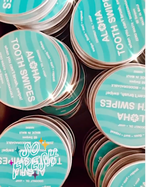 July 25, 2023  🚨🚨🚨 A FRESH NEW BATCH🚨🚨🚨   A lot of requests to try out our 🌸ALOHA TOOTH SWIPES✨ they are so easy to keep in your bag and use them after any meal or when you need a refresh!