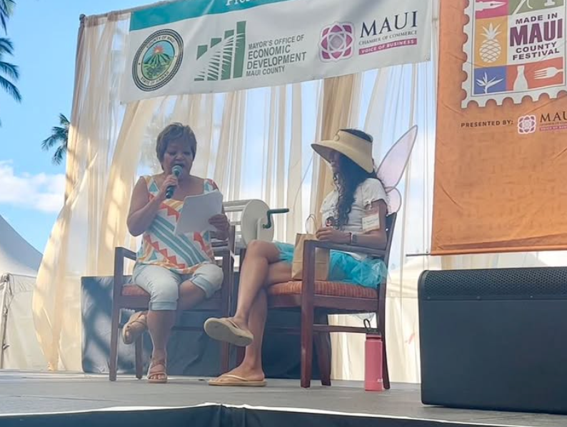 November 5, 2023 ~ 👩🏻‍⚕️ What an honor to be interviewed on stage about the story of AlohaBrite at the Hawaiian Airlines Made in Maui Festival at the MACC. Kathy Collins of Mana’o radio was an incredible host