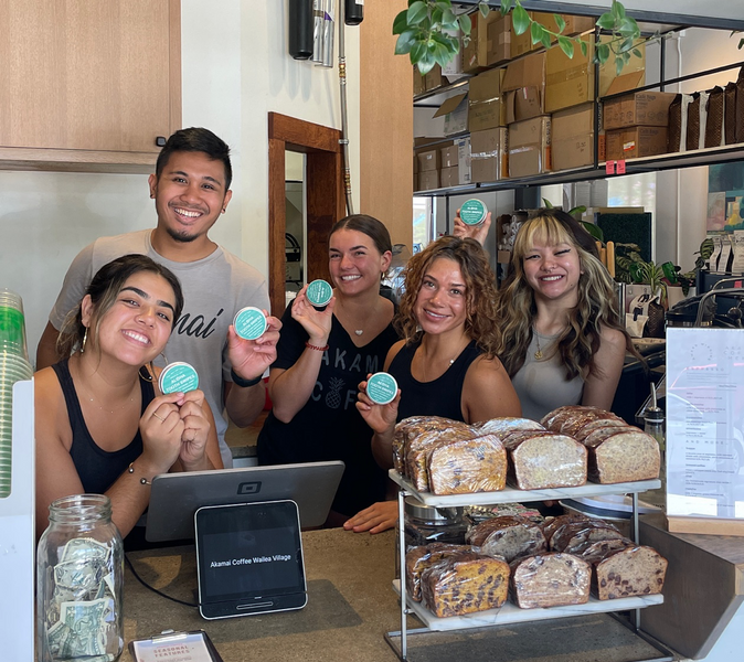 November 28, 2023 ~ Happy Swipers at @akamaicoffeein Wailea 🦷💕☕️ / stop by grab a swipe + delicious coffee!!