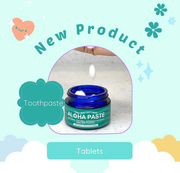 October 12, 2023 ~ Aloha Alkaline Toothpaste Tablets🦷✨  💕90 tablets per package + blue glass jar  Eco-friendly alternative to plastic tubes. Glycerin free. 💕Hydroxyapatite infused toothpaste tablets 💕Minty Fresh flavor 💕Alkaline 💕Dentist formulated  💕Tabl