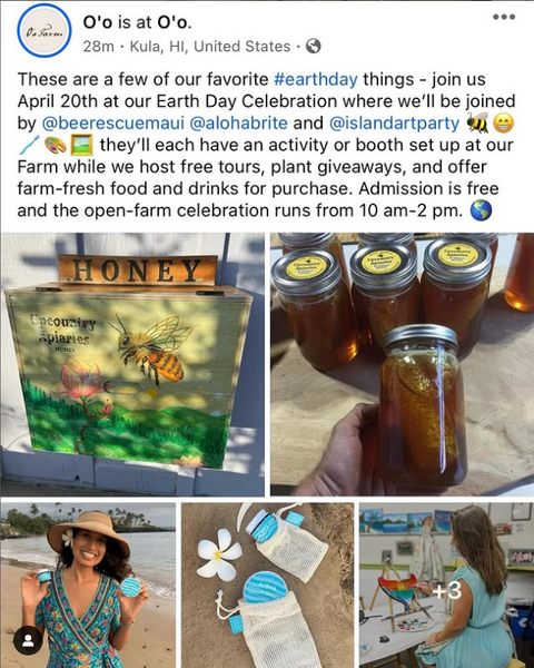 April 11, 2024 ~ See you at O’o farms April 20th! Let’s celebrate Earth Day together 🌎🦷💗