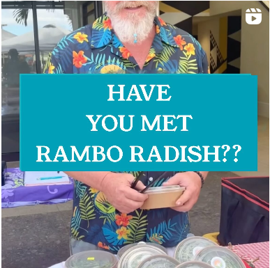 October 2, 2024 ~ 🌿Have you met Rambo radish and Ami?! If not, come join us at the Wailea Village farmers market and we will introduce you! Nutrient dense foods/products + Natural Maui made Smile care = Success 🙌