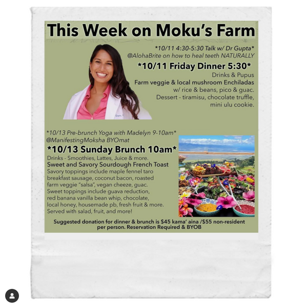 October 12, 2024 ~ TONIGHT !!!  Pretty excited about to night at @mokuroots - Im talking about ✨ HOW TO HEAL YOUR TEETH NATURALLY ✨ and we are eating some pretty amazing and delicious food! 😋〰️